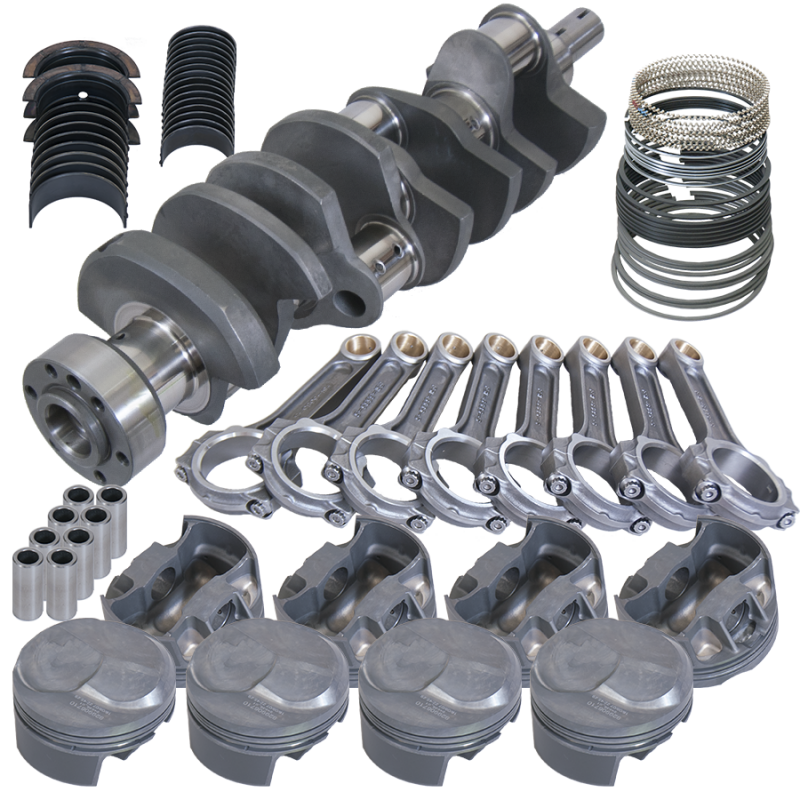 Eagle Chevy 454 1Pc 4.250in Crank 6.385in I-Beam Rods 43cc Dome 4.320in Pistons Rotating Assembly
