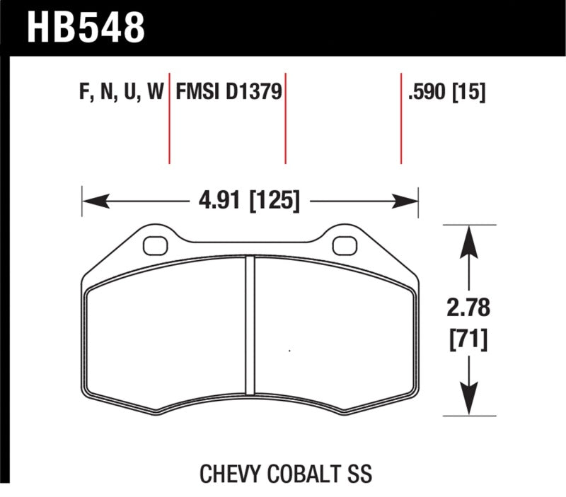 Hawk Performance Hawk 08-10 Chevrolet Cobalt / HHR HPS 5.0 Front Brake Pads