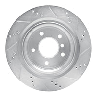 R1 Concepts R1 95-02 BMW Z3 Right Rear Drilled & Slotted Silver Brake Rotor
