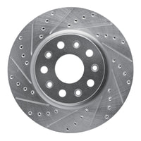 R1 Concepts R1 18-25 Jeep Wrangler Front Left Drilled & Slotted Silver Brake Rotor