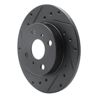 R1 Concepts R1 83-90 Toyota Tercel Front Left Drilled & Slotted Black Brake Rotor
