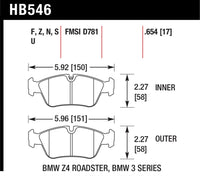 Hawk Performance Hawk DTC-70 Brake Pads 98-02 BMW Z3/03-08 BMW Z4