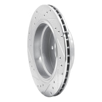 R1 Concepts R1 88-94 BMW 750IL Rear Right Drilled & Slotted Silver Brake Rotor