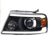 Raxiom 04-08 Ford F-150 Axial Series LED Projector Headlights- Black Housing (Clear Lens)