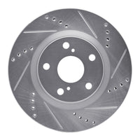 R1 Concepts R1 97-01 Cadillac CATERA Front Right Drilled & Slotted Silver Brake Rotor