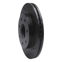 R1 Concepts R1 04-08 Ford F-150 4WD Front Right Drilled & Slotted Black Brake Rotor