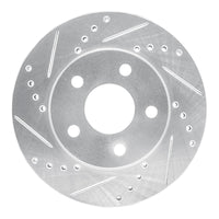 R1 Concepts R1 86-92 Ford Taurus (Excl SHO) Front Left Drilled & Slotted Silver Brake Rotor