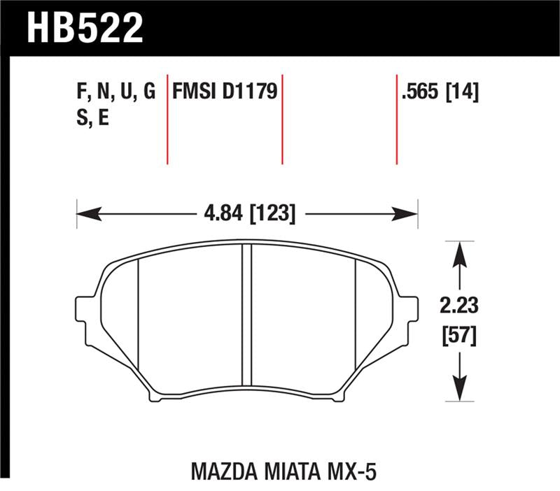 Hawk Performance Hawk HP 06-10 Mazda Miata Mx-5 HP+ Street Front Brake Pads