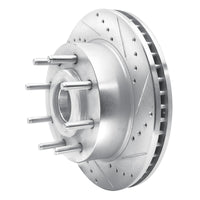 R1 Concepts R1 06-12 Ford F-250 2WD (Super Duty) Front Right Drilled & Slotted Silver Brake Rotor