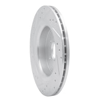 R1 Concepts R1 10-17 Volvo XC60 Rear Right Drilled & Slotted Silver Brake Rotor