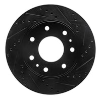 R1 Concepts R1 09-09 Ford F-150 RWD Front Right Drilled & Slotted Black Brake Rotor