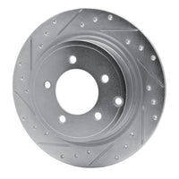 R1 Concepts R1 07-17 Chrysler 200 Rear Left Drilled & Slotted Silver Brake Rotor