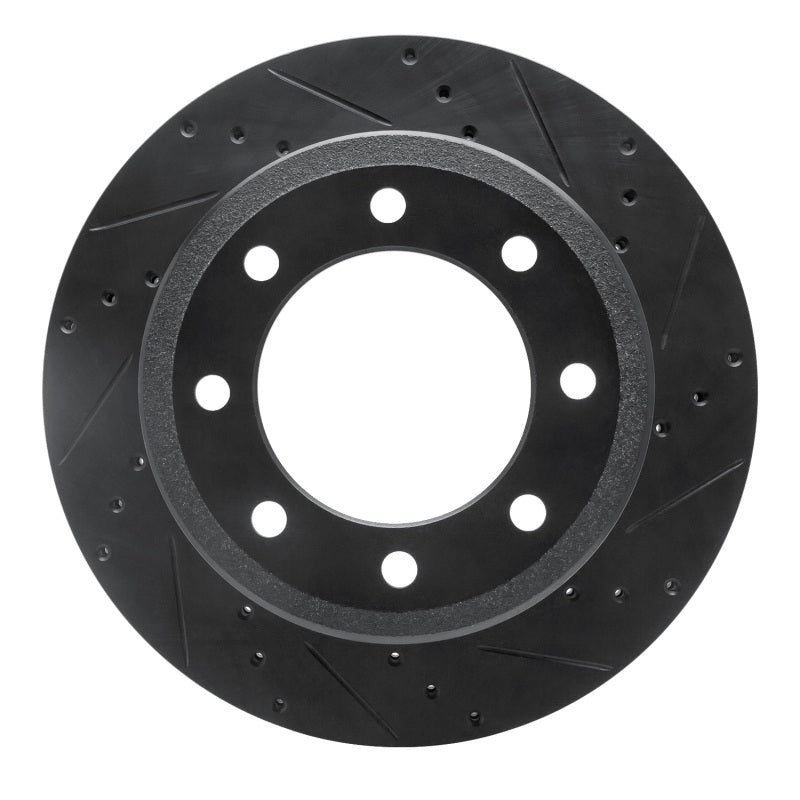 R1 Concepts R1 11-22 Ford F-350 Super Duty 4WD Rear Right Drilled & Slotted Black Brake Rotor