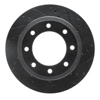 R1 Concepts R1 11-22 Ford F-350 Super Duty 4WD Rear Right Drilled & Slotted Black Brake Rotor