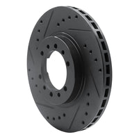 R1 Concepts R1 90-04 Mitsubishi Montero Sport (USA/Canada) Front Left Drilled & Slotted Black Brake Rotor
