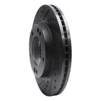 R1 Concepts R1 2007-2009 Kia Sorento Front Left Drilled & Slotted Black Brake Rotor