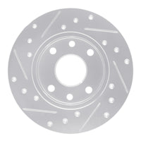 R1 Concepts R1 85-89 Chevrolet SPECTRUM Front Right Drilled & Slotted Silver Brake Rotor