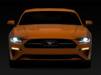 Raxiom 18-23 Ford Mustang GT EcoBoost LED Projector Headlights- Black Housing (Clear Lens)