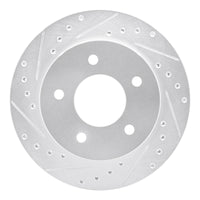 R1 Concepts R1 90-02 Chevrolet ASTRO Front Left Drilled & Slotted Silver Brake Rotor