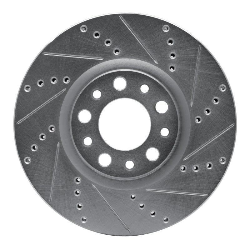 R1 Concepts R1 13-23 Chrysler 200 Front Right Drilled & Slotted Silver Brake Rotor