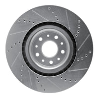 R1 Concepts R1 14-19 Fiat 500L Front Left Drilled & Slotted Silver Brake Rotor