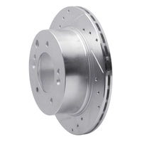 R1 Concepts R1 03-06 Kia SORENTO Rear Left Drilled & Slotted Silver Brake Rotor