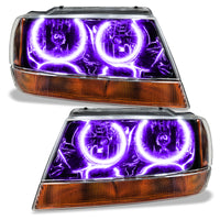 ORACLE Lighting Oracle 99-04 Jeep Grand Cherokee SMD HL - Black - ColorSHIFT w/ BC1 Controller
