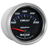 Autometer Cobalt 66mm 100-250 Degree F Electric Water Temperature Gauge
