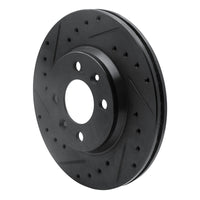 R1 Concepts R1 87-93 Saab 9000 Front Left Drilled & Slotted Black Brake Rotor