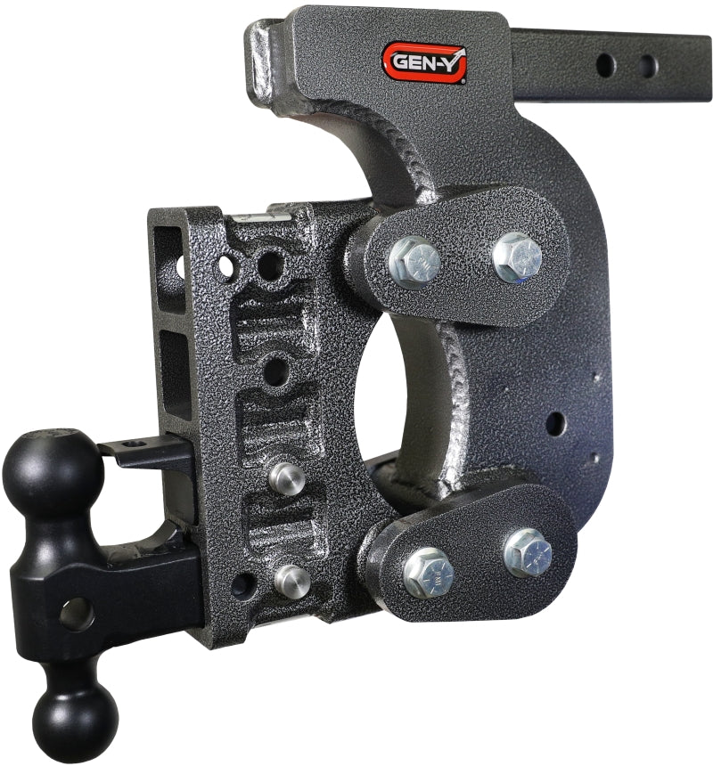 GEN-Y Hitch Gen-Y The Boss Torsion-Flex 2in Shank 12.5in Drop 16K Hitch w/GH-051 Dual-Ball/Pintle Lock/Stab Kit