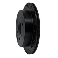 R1 Concepts R1 05-25 Nissan Frontier Rear Right Drilled & Slotted Black Brake Rotor