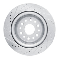 R1 Concepts R1 19-25 Ram 1500 Rear Right Drilled & Slotted Silver Brake Rotor
