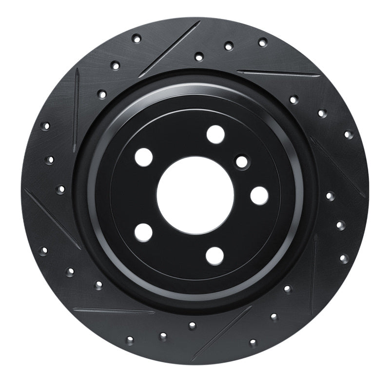 R1 Concepts R1 12-18 Mercedes-Benz GLE300D Rear Left Drilled & Slotted Black Brake Rotor