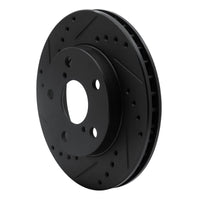 R1 Concepts R1 91-95 Toyota MR2 Front Left Drilled & Slotted Black Brake Rotor