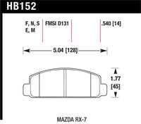 Hawk Performance Hawk Mazda RX-7 HPS Street Front Brake Pads