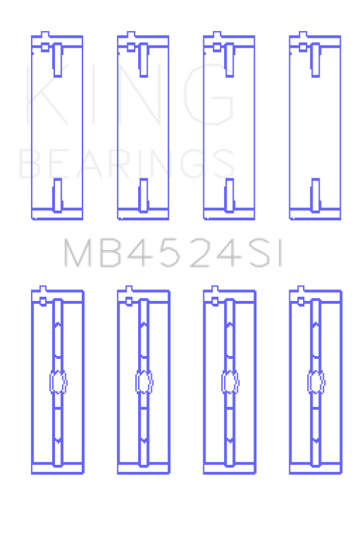 King Engine Bearings King Nissan VR38DETT / VQ35HR / VQ37HR (Size +0.50mm) Crankshaft Main Bearing Set (Set of 4)