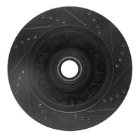 R1 Concepts R1 99-02 Ford F-250 2WD (Super Duty) Front Left Drilled & Slotted Black Brake Rotor