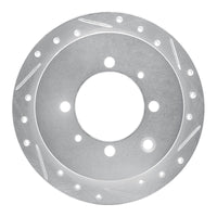 R1 Concepts R1 91-93 Hyundai SONATA Rear Right Drilled & Slotted Silver Brake Rotor