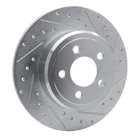 R1 Concepts R1 2005-2023 Chrysler 300 Rear Right Drilled & Slotted Silver Brake Rotor
