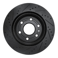 R1 Concepts R1 07-17 Buick Enclave Front Right Drilled & Slotted Black Brake Rotor