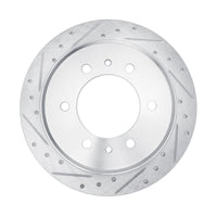 R1 Concepts R1 06-10 Hummer H3T Rear Left Drilled & Slotted Silver Brake Rotor