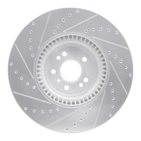 R1 Concepts R1 07-09 Mercedes-Benz GL320 Front Right Drilled & Slotted Silver Brake Rotor