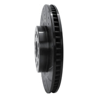 R1 Concepts R1 07-23 Lexus LS460 Front Right Drilled & Slotted Black Brake Rotor
