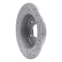 R1 Concepts R1 97-01 Acura Integra Rear Left Drilled & Slotted Silver Brake Rotor
