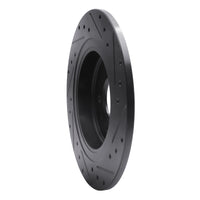R1 Concepts R1 16-18 Buick Envision Rear Left Drilled & Slotted Black Brake Rotor