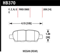 Hawk Performance Hawk 03-07 350z / G35 / G35X w/o Brembo HPS Street Rear Brake Pads