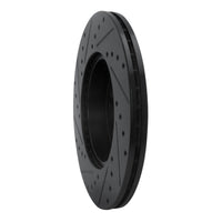 R1 Concepts R1 90-95 Mercedes-Benz 300CE Front Right Drilled & Slotted Black Brake Rotor