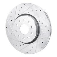 R1 Concepts R1 21-25 Dodge Charger Daytona Front Left Drilled & Slotted Silver Brake Rotor