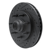R1 Concepts R1 97-04 Ford F-250 2WD (Excl Super Duty) Front Left Drilled & Slotted Black Brake Rotor