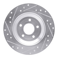 R1 Concepts R1 2016-2025 Ford Bronco Sport Rear Right Drilled & Slotted Silver Brake Rotor